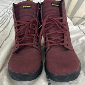 Dr. Martens Burgundy High-Top Sneakers/Boots